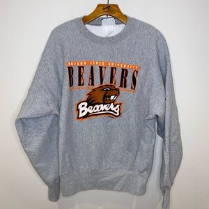 Vintage Oregon State University Grey Beavers Sweatshirt Unisex Adult Large OSU